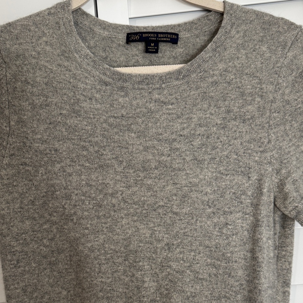 Brooks Brothers Heather Gray Crew Neck Sweater